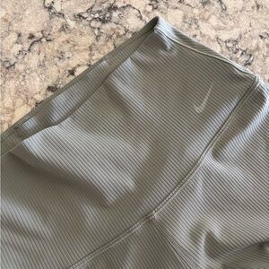 Nike Olive Ribbed Dri-FIT Leggings